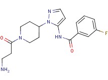 N-[1-(1-beta-alanyl-4-piperidinyl)-1H-pyrazol-5-yl]-3-fluorobenzamide hydrochloride