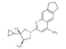 (3R*,4R*)-3-cyclopropyl-4-methyl-1-(4-methyl-7,8-dihydro-6H-cyclopenta[g]quinolin-2-yl)pyrrolidin-3-ol