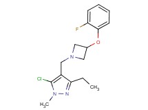 5-chloro-3-ethyl-4-{[3-(2-fluorophenoxy)azetidin-1-yl]methyl}-1-methyl-1H-pyrazole