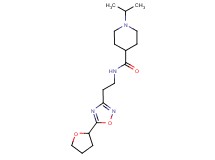 1-isopropyl-N-{2-[5-(tetrahydro-2-furanyl)-1,2,4-oxadiazol-3-yl]ethyl}-4-piperidinecarboxamide