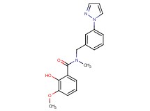2-hydroxy-3-methoxy-N-methyl-N-[3-(1H-pyrazol-1-yl)benzyl]benzamide