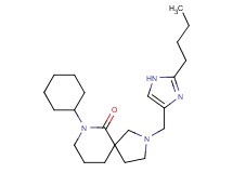 2-[(2-butyl-1H-imidazol-4-yl)methyl]-7-cyclohexyl-2,7-diazaspiro[4.5]decan-6-one