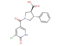 (3S*,4R*)-1-[(5-chloro-6-oxo-1,6-dihydropyridin-3-yl)carbonyl]-4-phenylpyrrolidine-3-carboxylic acid