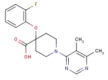 1-(5,6-dimethylpyrimidin-4-yl)-4-(2-fluorophenoxy)piperidine-4-carboxylic acid