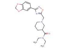 1-{[3-(1,3-benzodioxol-5-yl)-1,2,4-oxadiazol-5-yl]methyl}-N,N-diethyl-3-piperidinecarboxamide