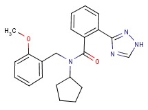 N-cyclopentyl-N-(2-methoxybenzyl)-2-(1H-1,2,4-triazol-3-yl)benzamide