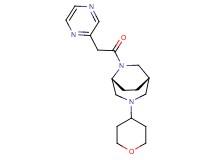 (1S*,5R*)-6-(pyrazin-2-ylacetyl)-3-(tetrahydro-2H-pyran-4-yl)-3,6-diazabicyclo[3.2.2]nonane