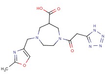 1-[(2-methyl-1,3-oxazol-4-yl)methyl]-4-(1H-tetrazol-5-ylacetyl)-1,4-diazepane-6-carboxylic acid