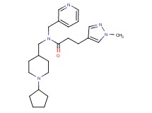 N-[(1-cyclopentyl-4-piperidinyl)methyl]-3-(1-methyl-1H-pyrazol-4-yl)-N-(3-pyridinylmethyl)propanamide