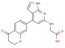 N-[4-(4-oxo-3,4-dihydro-2H-chromen-7-yl)-1H-pyrrolo[2,3-b]pyridin-6-yl]glycine
