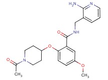 2-[(1-acetylpiperidin-4-yl)oxy]-N-[(2-aminopyridin-3-yl)methyl]-5-methoxybenzamide