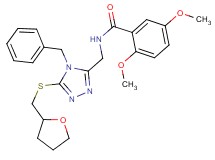 N-({4-benzyl-5-[(tetrahydro-2-furanylmethyl)thio]-4H-1,2,4-triazol-3-yl}methyl)-2,5-dimethoxybenzamide