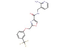 N-[(2-aminopyridin-3-yl)methyl]-2-{[3-(trifluoromethyl)phenoxy]methyl}-1,3-oxazole-4-carboxamide