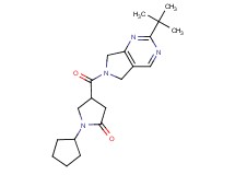4-[(2-tert-butyl-5,7-dihydro-6H-pyrrolo[3,4-d]pyrimidin-6-yl)carbonyl]-1-cyclopentylpyrrolidin-2-one