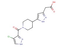 (5-{1-[(4-chloro-1H-pyrazol-3-yl)carbonyl]piperidin-4-yl}-1H-pyrazol-3-yl)acetic acid