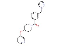 3-({1-[3-(1H-pyrazol-1-ylmethyl)benzoyl]-4-piperidinyl}oxy)pyridine