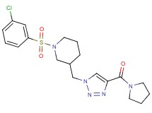 1-[(3-chlorophenyl)sulfonyl]-3-{[4-(1-pyrrolidinylcarbonyl)-1H-1,2,3-triazol-1-yl]methyl}piperidine
