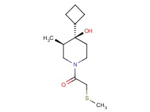 (3R*,4R*)-4-cyclobutyl-3-methyl-1-[(methylthio)acetyl]-4-piperidinol