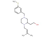 2-{1-(3-methyl-2-buten-1-yl)-4-[3-(methylthio)benzyl]-2-piperazinyl}ethanol