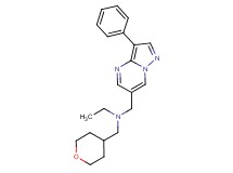 N-[(3-phenylpyrazolo[1,5-a]pyrimidin-6-yl)methyl]-N-(tetrahydro-2H-pyran-4-ylmethyl)ethanamine
