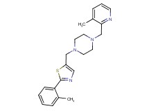 1-{[2-(2-methylphenyl)-1,3-thiazol-5-yl]methyl}-4-[(3-methyl-2-pyridinyl)methyl]piperazine