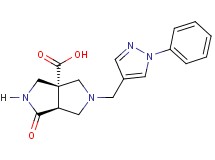 (3aR*,6aS*)-1-oxo-5-[(1-phenyl-1H-pyrazol-4-yl)methyl]hexahydropyrrolo[3,4-c]pyrrole-3a(1H)-carboxylic acid
