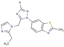 6-{5-[(2-ethyl-1H-imidazol-1-yl)methyl]-1H-1,2,4-triazol-1-yl}-2-methyl-1,3-benzothiazole