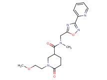 1-(2-methoxyethyl)-N-methyl-6-oxo-N-{[3-(2-pyridinyl)-1,2,4-oxadiazol-5-yl]methyl}-3-piperidinecarboxamide