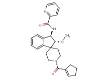 N-[(2R*,3R*)-1'-(1-cyclopenten-1-ylcarbonyl)-2-methoxy-2,3-dihydrospiro[indene-1,4'-piperidin]-3-yl]-2-pyridinecarboxamide