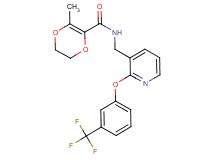 3-methyl-N-({2-[3-(trifluoromethyl)phenoxy]-3-pyridinyl}methyl)-5,6-dihydro-1,4-dioxine-2-carboxamide