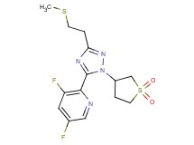 2-{1-(1,1-dioxidotetrahydro-3-thienyl)-3-[2-(methylthio)ethyl]-1H-1,2,4-triazol-5-yl}-3,5-difluoropyridine