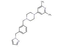 1-(2,6-dimethyl-4-pyridinyl)-4-[3-(1H-pyrazol-1-ylmethyl)benzyl]piperazine