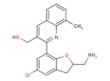 {2-[2-(aminomethyl)-5-chloro-2,3-dihydro-1-benzofuran-7-yl]-8-methylquinolin-3-yl}methanol