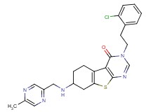 3-[2-(2-chlorophenyl)ethyl]-7-{[(5-methyl-2-pyrazinyl)methyl]amino}-5,6,7,8-tetrahydro[1]benzothieno[2,3-d]pyrimidin-4(3H)-one