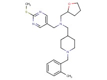 1-[1-(2-methylbenzyl)-4-piperidinyl]-N-{[2-(methylthio)-5-pyrimidinyl]methyl}-N-(tetrahydro-2-furanylmethyl)methanamine