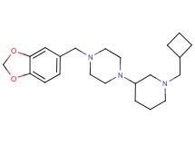 1-(1,3-benzodioxol-5-ylmethyl)-4-[1-(cyclobutylmethyl)-3-piperidinyl]piperazine dihydrochloride
