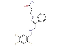 3-(3-{[(2,4,5-trifluorobenzyl)amino]methyl}-1H-indol-1-yl)propanamide