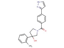 3-(2-methylphenyl)-1-[4-(1H-pyrazol-3-yl)benzoyl]-3-pyrrolidinol