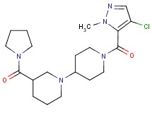 1'-[(4-chloro-1-methyl-1H-pyrazol-5-yl)carbonyl]-3-(pyrrolidin-1-ylcarbonyl)-1,4'-bipiperidine