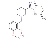 3-[5-(allylthio)-4-methyl-4H-1,2,4-triazol-3-yl]-1-(2,3-dimethoxybenzyl)piperidine