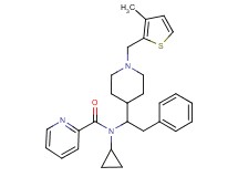 N-cyclopropyl-N-(1-{1-[(3-methyl-2-thienyl)methyl]-4-piperidinyl}-2-phenylethyl)-2-pyridinecarboxamide