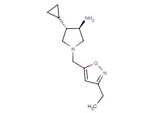 rel-(3R,4S)-4-cyclopropyl-1-[(3-ethyl-5-isoxazolyl)methyl]-3-pyrrolidinamine dihydrochloride