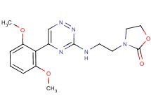 3-(2-{[5-(2,6-dimethoxyphenyl)-1,2,4-triazin-3-yl]amino}ethyl)-1,3-oxazolidin-2-one