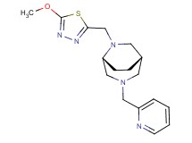 (1S*,5R*)-6-[(5-methoxy-1,3,4-thiadiazol-2-yl)methyl]-3-(2-pyridinylmethyl)-3,6-diazabicyclo[3.2.2]nonane