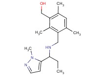 [2,4,6-trimethyl-3-({[1-(1-methyl-1H-pyrazol-5-yl)propyl]amino}methyl)phenyl]methanol
