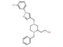 2-(1-benzyl-4-{[1-(3-chlorophenyl)-1H-pyrazol-4-yl]methyl}-2-piperazinyl)ethanol