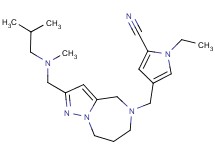 1-ethyl-4-{[2-{[isobutyl(methyl)amino]methyl}-7,8-dihydro-4H-pyrazolo[1,5-a][1,4]diazepin-5(6H)-yl]methyl}-1H-pyrrole-2-carbonitrile