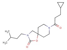 8-(3-cyclopropylpropanoyl)-3-(3-methylbutyl)-1-oxa-3,8-diazaspiro[4.5]decan-2-one