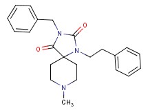 3-benzyl-8-methyl-1-(2-phenylethyl)-1,3,8-triazaspiro[4.5]decane-2,4-dione