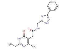 2-(2-ethyl-4-methyl-6-oxo-1,6-dihydropyrimidin-5-yl)-N-[(3-phenyl-1H-1,2,4-triazol-5-yl)methyl]acetamide